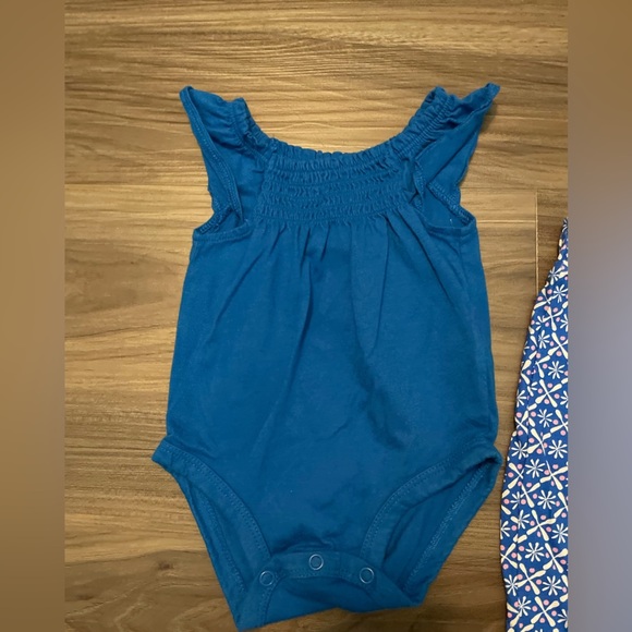 Carter's Blue and Pink Floral Baby Girl Outfit size 3M - Picture 3 of 6